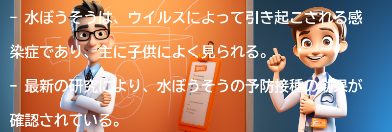 水ぼうそうに関する最新の研究と治療法の進歩の要点まとめ