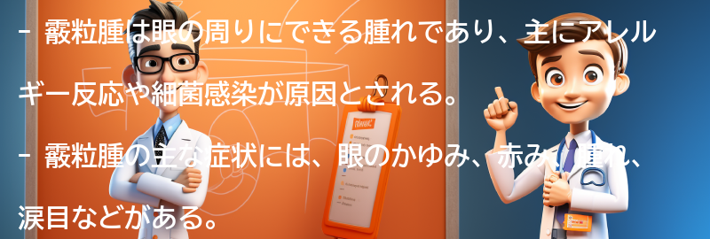 霰粒腫の症状とは？の要点まとめ