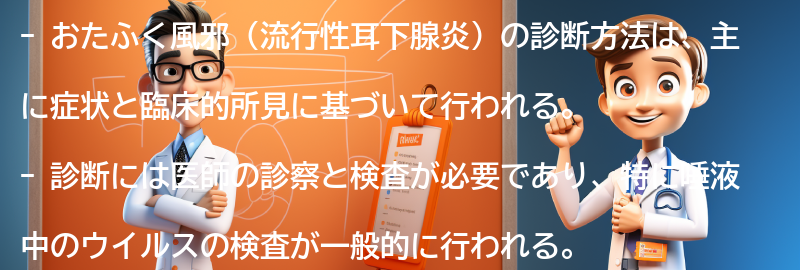 おたふく風邪の診断方法の要点まとめ