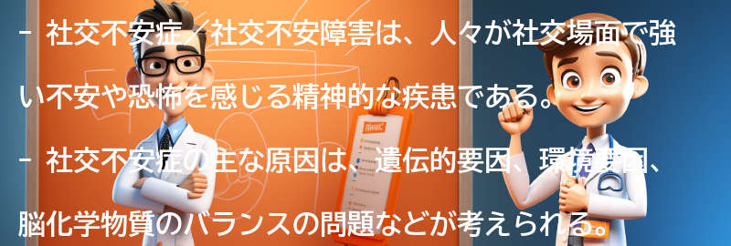 社交不安症／社交不安障害とは何か？の要点まとめ