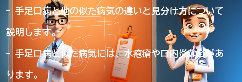 手足口病と他の似た病気の違いと見分け方の要点まとめ