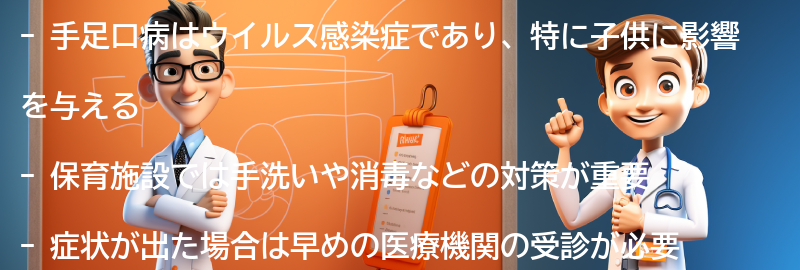 手足口病の子供への影響と保育施設での対策の要点まとめ