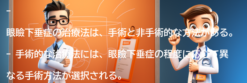 眼瞼下垂症の治療法とは？の要点まとめ