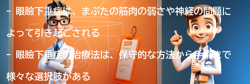 眼瞼下垂症の治療における最新の研究と進歩の要点まとめ