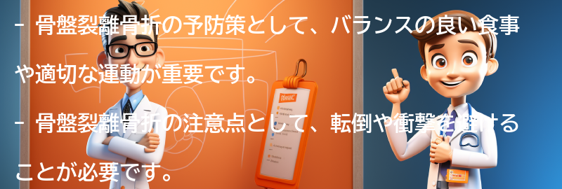 骨盤裂離骨折の予防策と注意点の要点まとめ