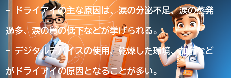 ドライアイの主な原因とは？の要点まとめ