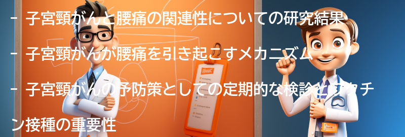 子宮頸がんと腰痛の関連性を考慮した予防策の提案の要点まとめ