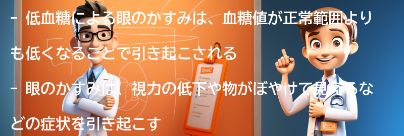 低血糖による眼のかすみの症状と特徴の要点まとめ