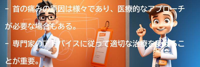 専門家のアドバイス：首の痛みに対する医療的なアプローチの要点まとめ