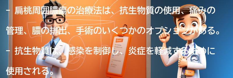 扁桃周囲膿瘍の治療法とは？の要点まとめ