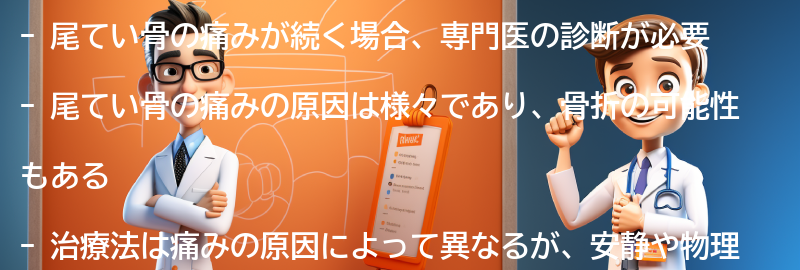 尾てい骨の痛みが続く場合に考えられる治療法の要点まとめ