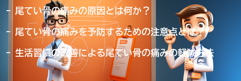 尾てい骨の痛みを予防するための注意点と生活習慣の改善の要点まとめ