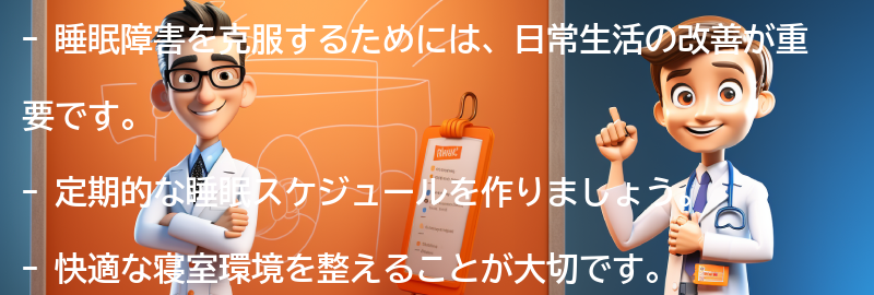 睡眠障害を克服するための日常生活の改善策の要点まとめ