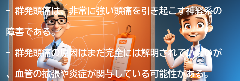 群発頭痛の原因とリスク要因の要点まとめ