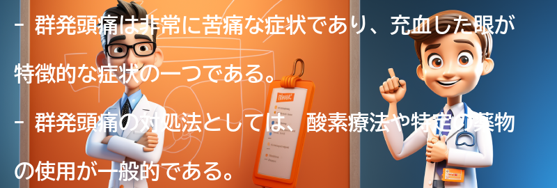 群発頭痛の対処法と予防策の要点まとめ