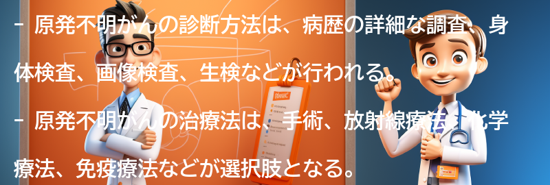 原発不明がんの診断方法と治療法についての要点まとめ