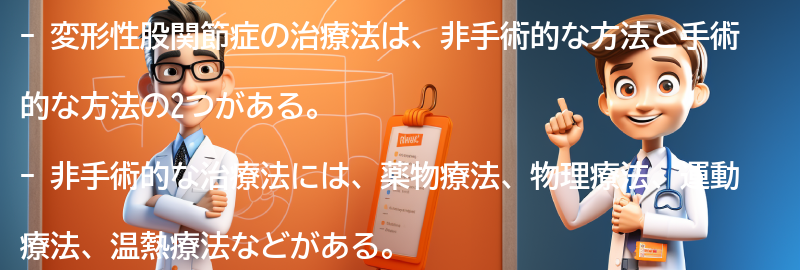 変形性股関節症の治療法と痛みの軽減方法の要点まとめ