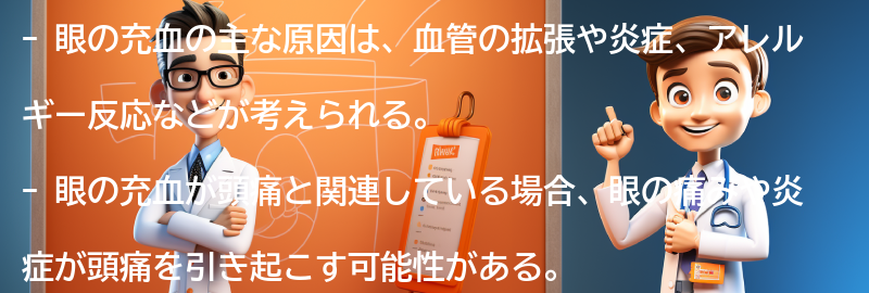 眼の充血の主な原因とは？の要点まとめ