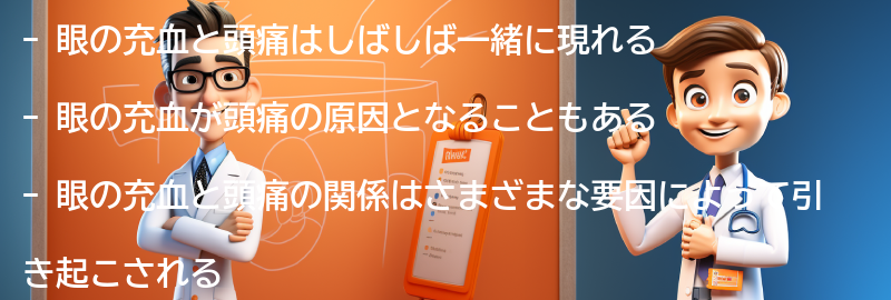 眼の充血と頭痛の症状とは？の要点まとめ