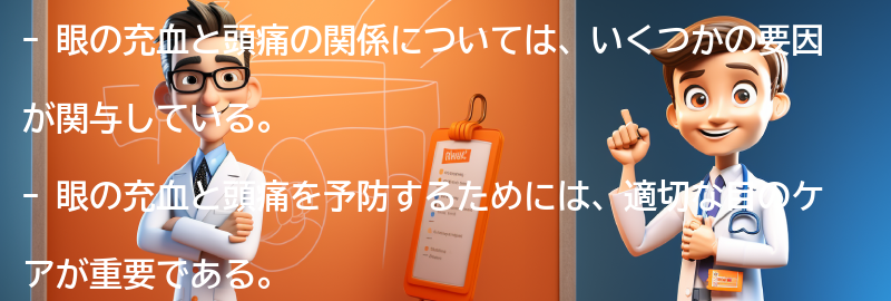 眼の充血と頭痛の予防方法と治療法の要点まとめ