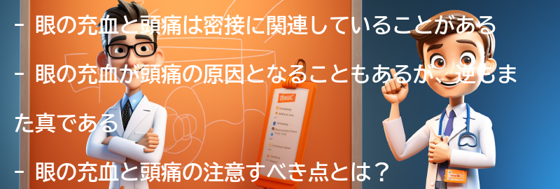 眼の充血と頭痛の注意すべき点とは？の要点まとめ