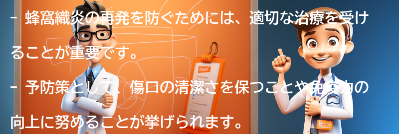 蜂窩織炎の再発を防ぐための注意点はありますか？の要点まとめ