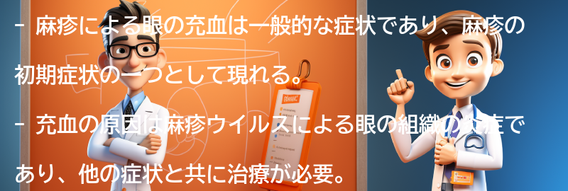 麻疹による眼の充血の対処法の要点まとめ