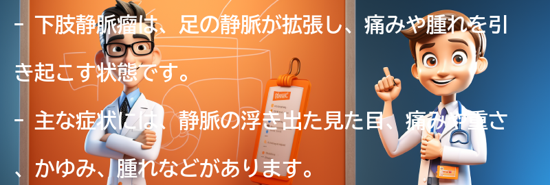 下肢静脈瘤の主な症状とは？の要点まとめ