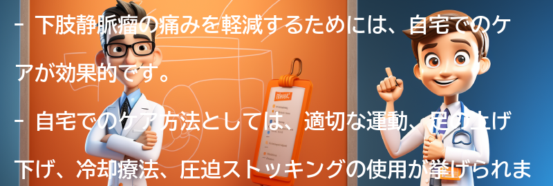 下肢静脈瘤の痛みに効果的な自宅でのケア方法の要点まとめ