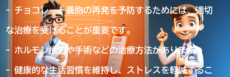 チョコレート嚢胞の再発を予防する方法の要点まとめ