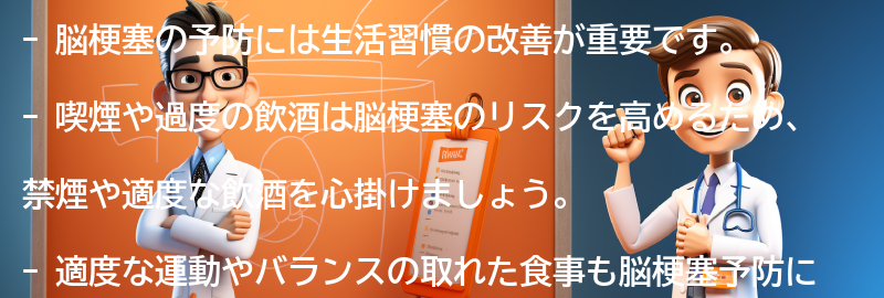 脳梗塞の予防に役立つ生活習慣の改善方法の要点まとめ