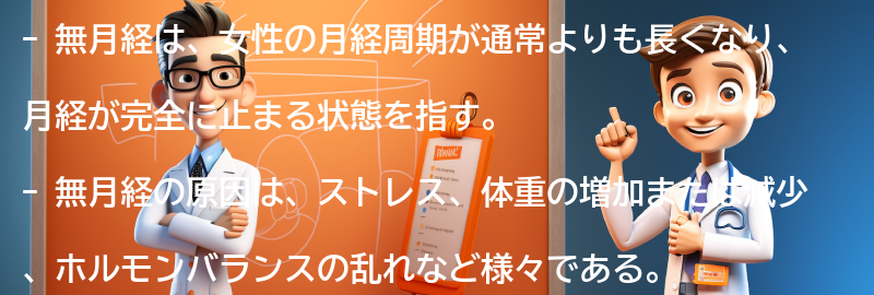 無月経とは何か？の要点まとめ