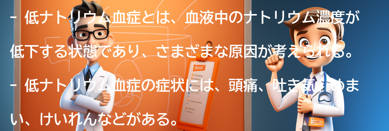 低ナトリウム血症に関するよくある質問と回答の要点まとめ