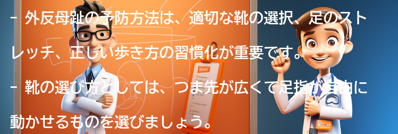 外反母趾の予防方法の要点まとめ