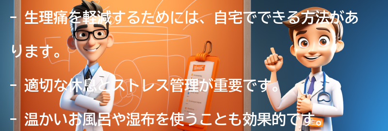 生理痛を軽減するための自宅でできる方法の要点まとめ