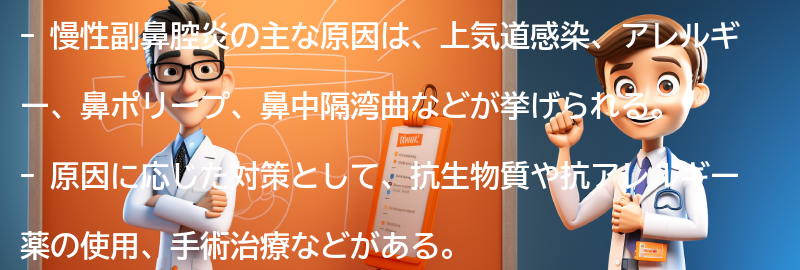 慢性副鼻腔炎の主な原因は何ですか？の要点まとめ