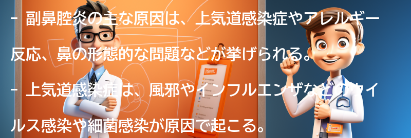 副鼻腔炎の主な原因とは？の要点まとめ