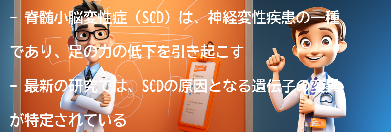 脊髄小脳変性症（SCD）に関する最新の研究と展望の要点まとめ