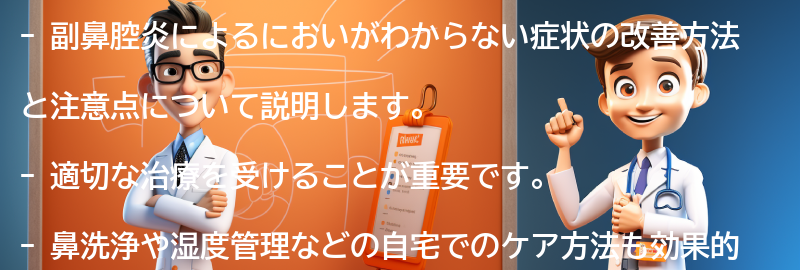 においがわからない症状の改善方法と注意点の要点まとめ