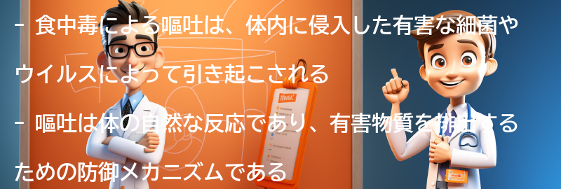 食中毒による嘔吐の場合の医療の必要性の要点まとめ