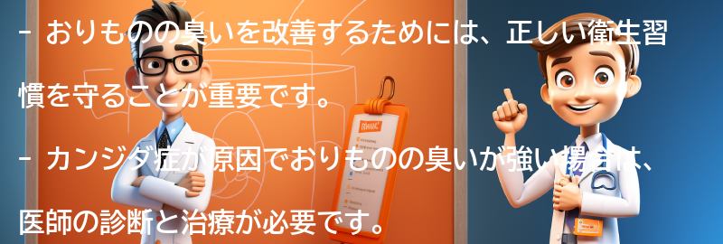 おりものの臭いを改善するための対策方法の要点まとめ