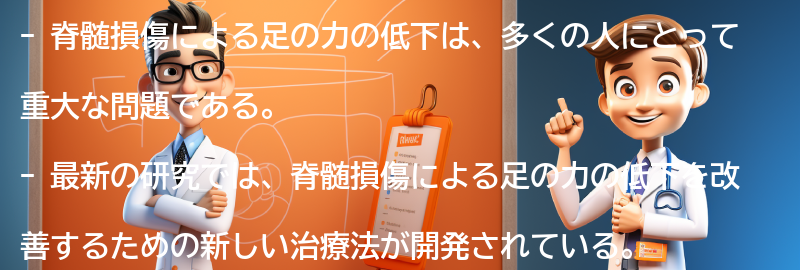 脊髄損傷に関する最新の研究と治療法の進展の要点まとめ