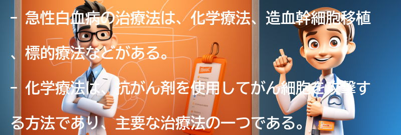 急性白血病の治療法の要点まとめ