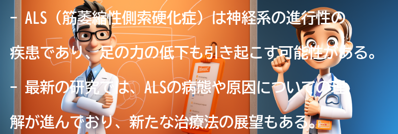 ALSに関する最新の研究と治療法の展望の要点まとめ