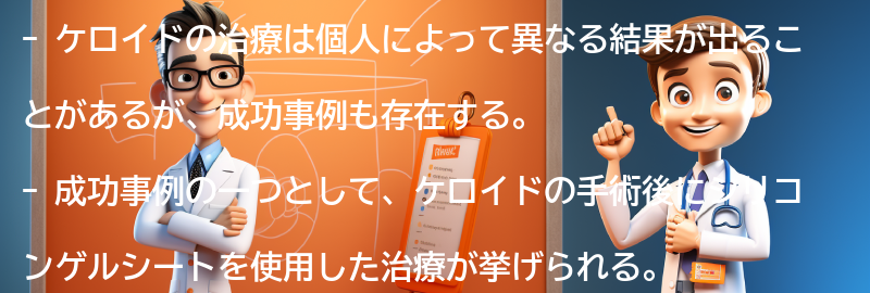 ケロイドの治療に関する成功事例の要点まとめ