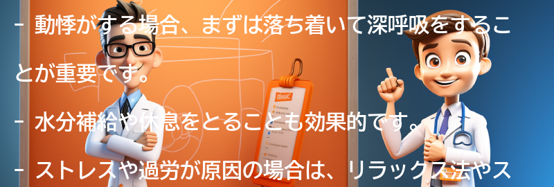 動悸がする場合の自宅での対処法の要点まとめ