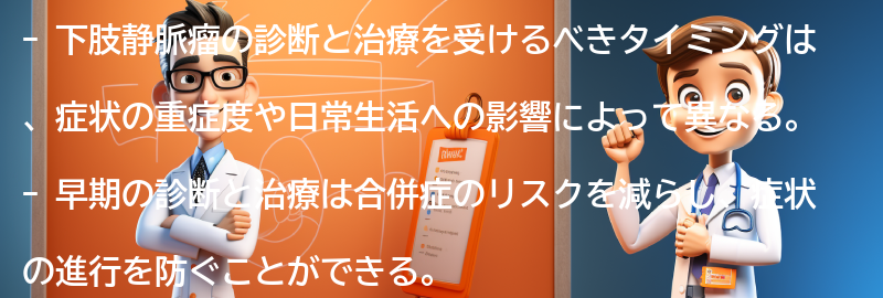 医師の診断と治療を受けるべきタイミングは？の要点まとめ