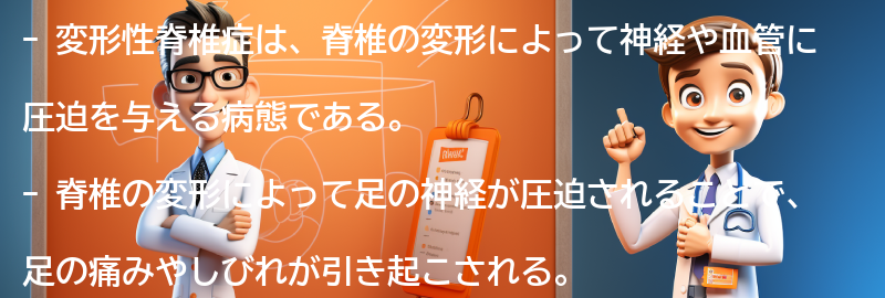 変形性脊椎症が足の痛みを引き起こす理由の要点まとめ