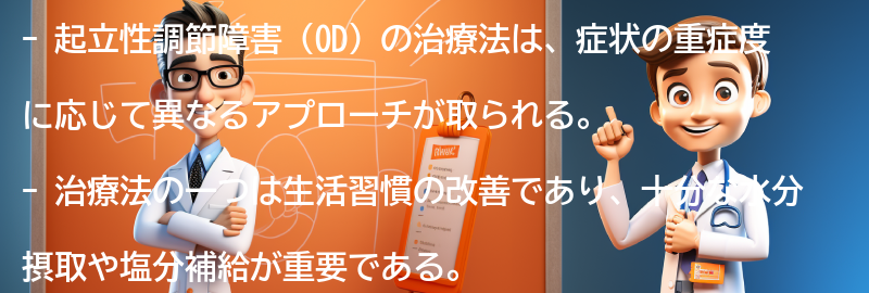 起立性調節障害の治療法にはどのようなものがありますか？の要点まとめ