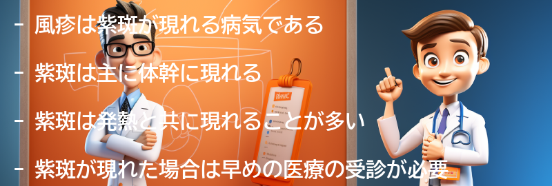 紫斑が現れる風疹の特徴とは？の要点まとめ